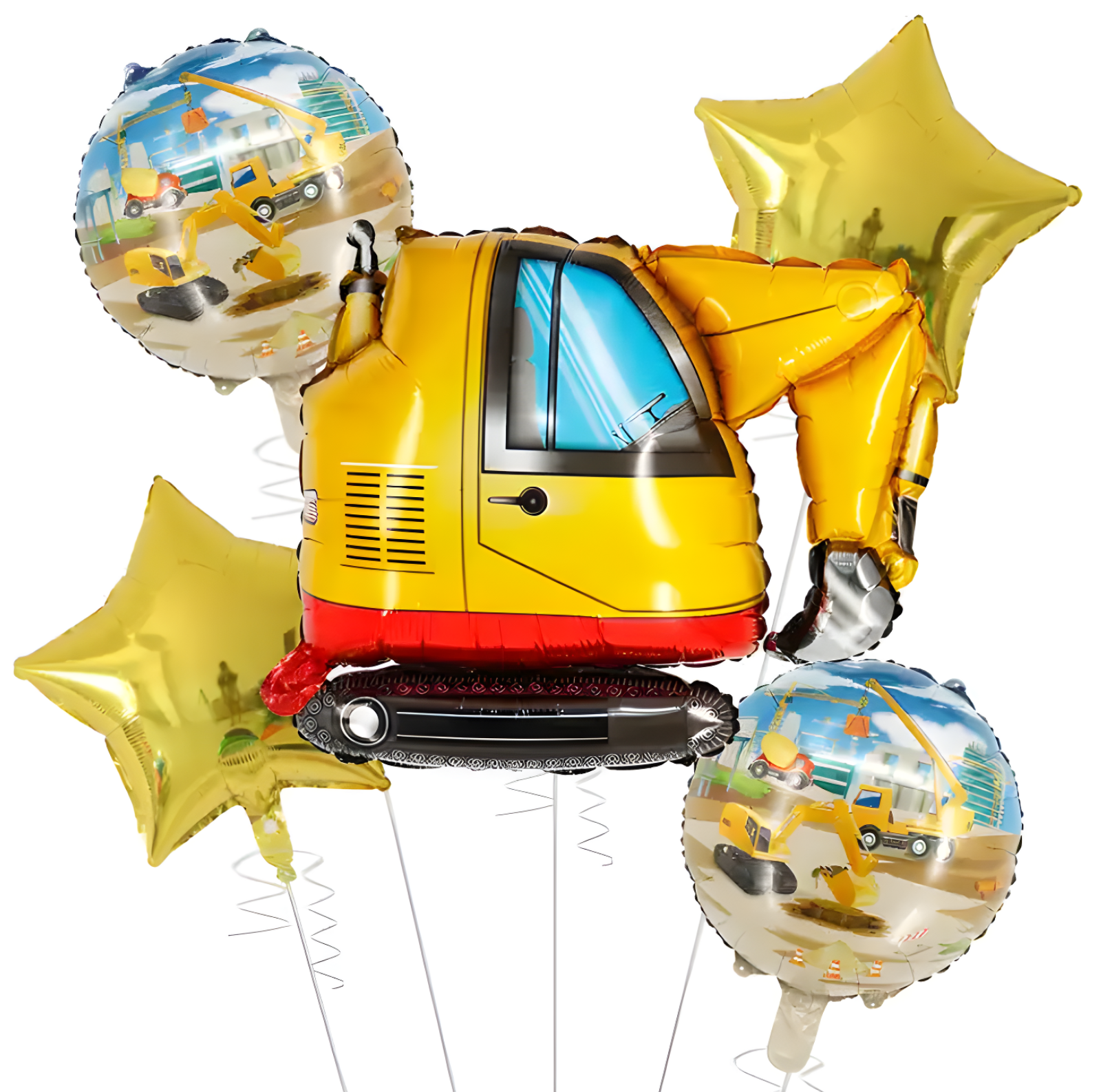 Set Globos Metalizados Camiones