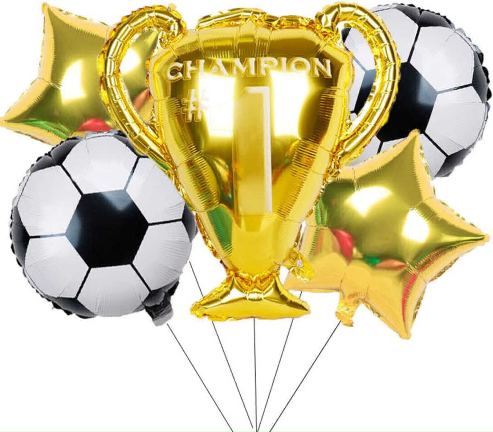 Set Globos Metalizados Fútbol