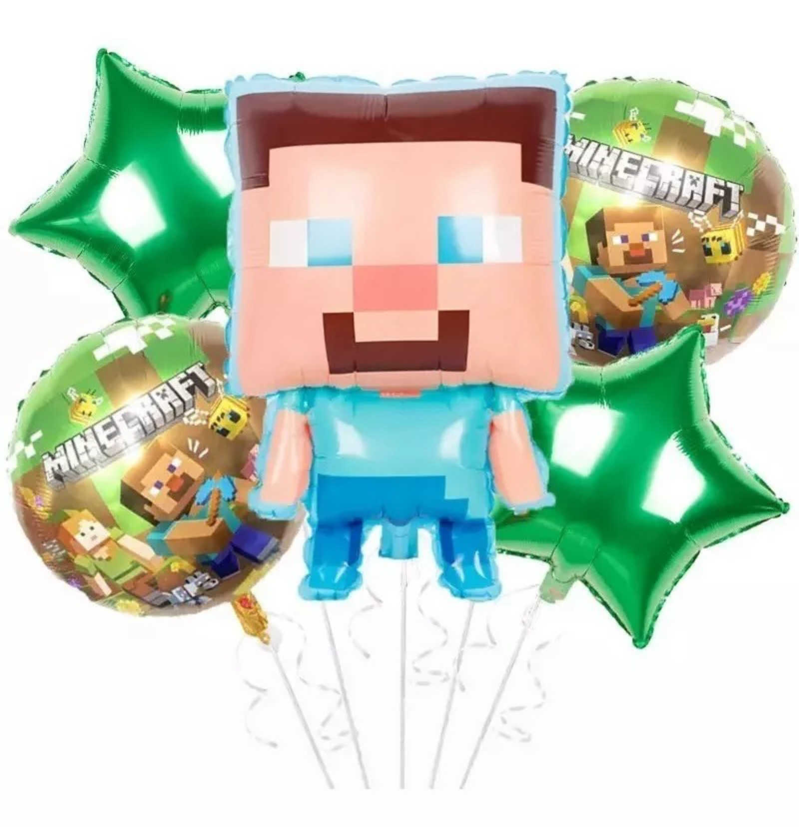 Set Globos Metalizados Minecraft