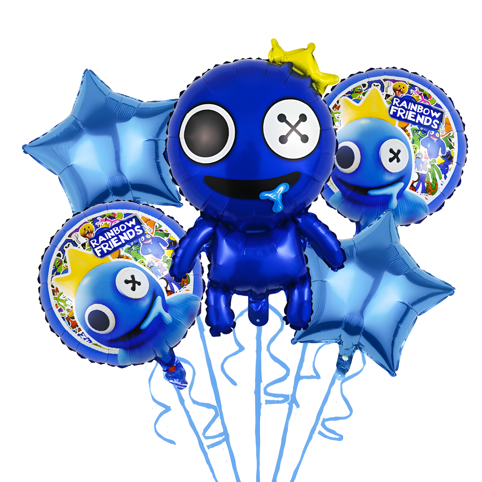 Set Globos Metalizados Rainbow Friends