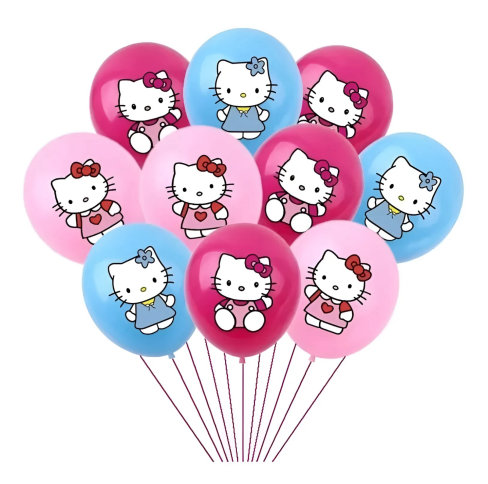 Set 18 Globos Hello Kitty