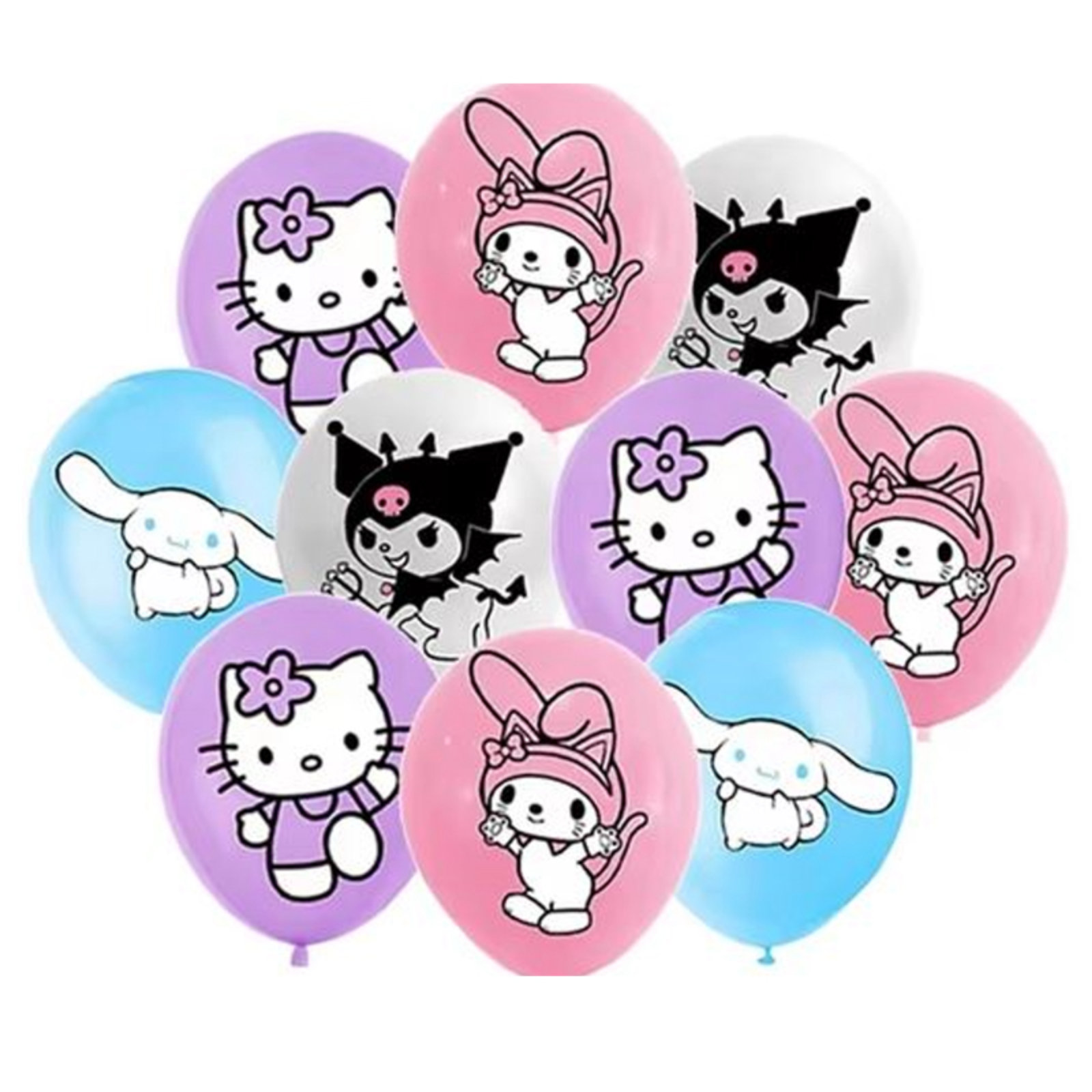 Set 18 Globos Hello Kitty y amigos
