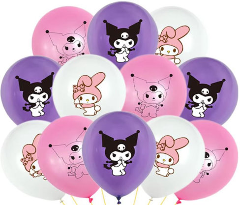 Set 18 Globos Kuromi Sanrio v2