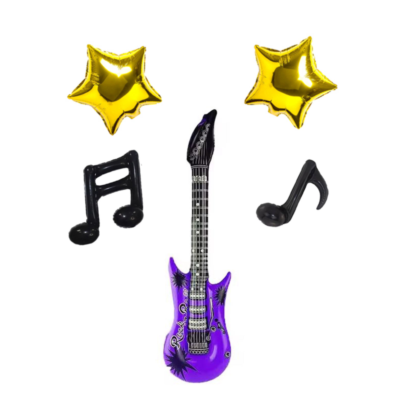 Set Globos Metalizados Rock and Roll