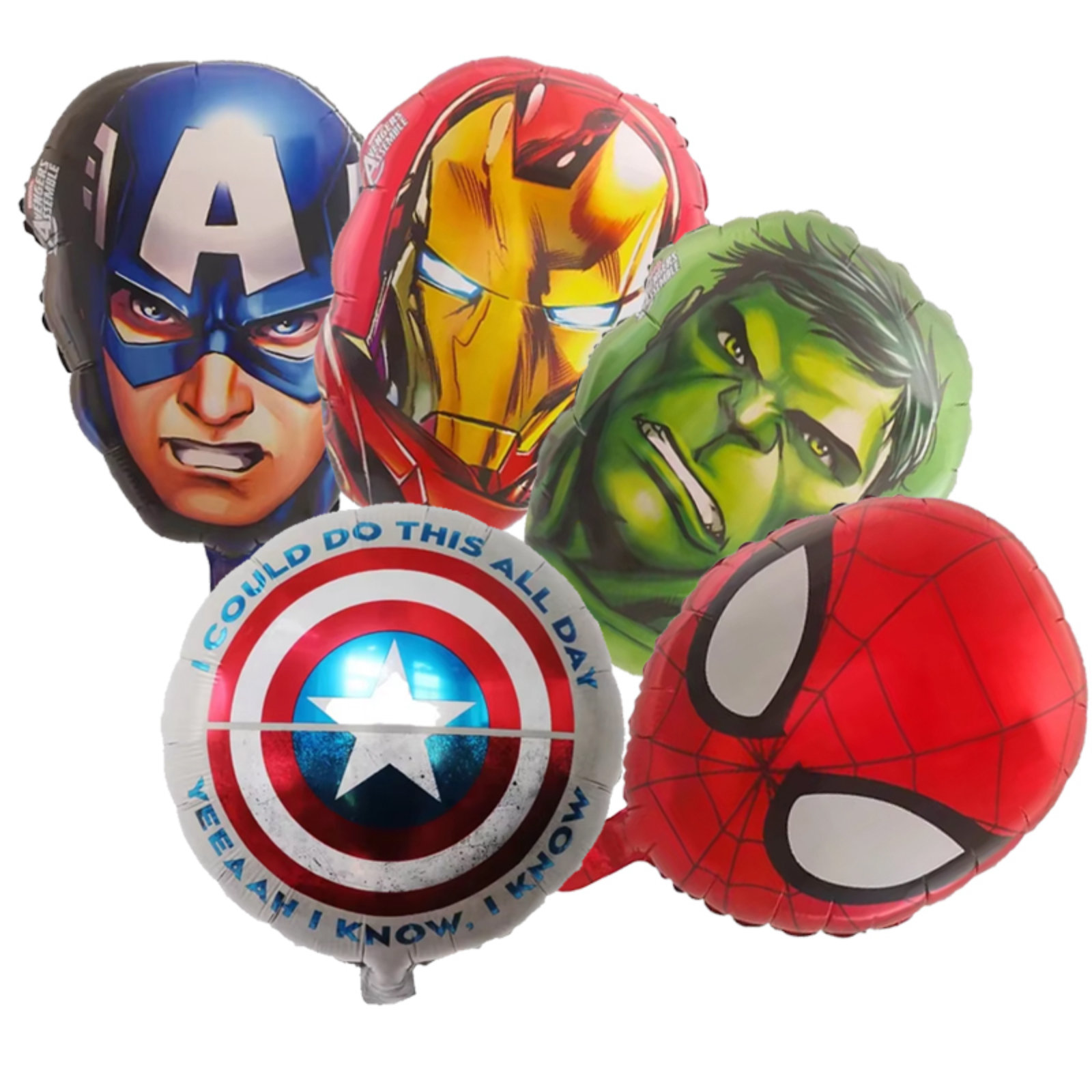 Set Globos Metalizados Super Héroes